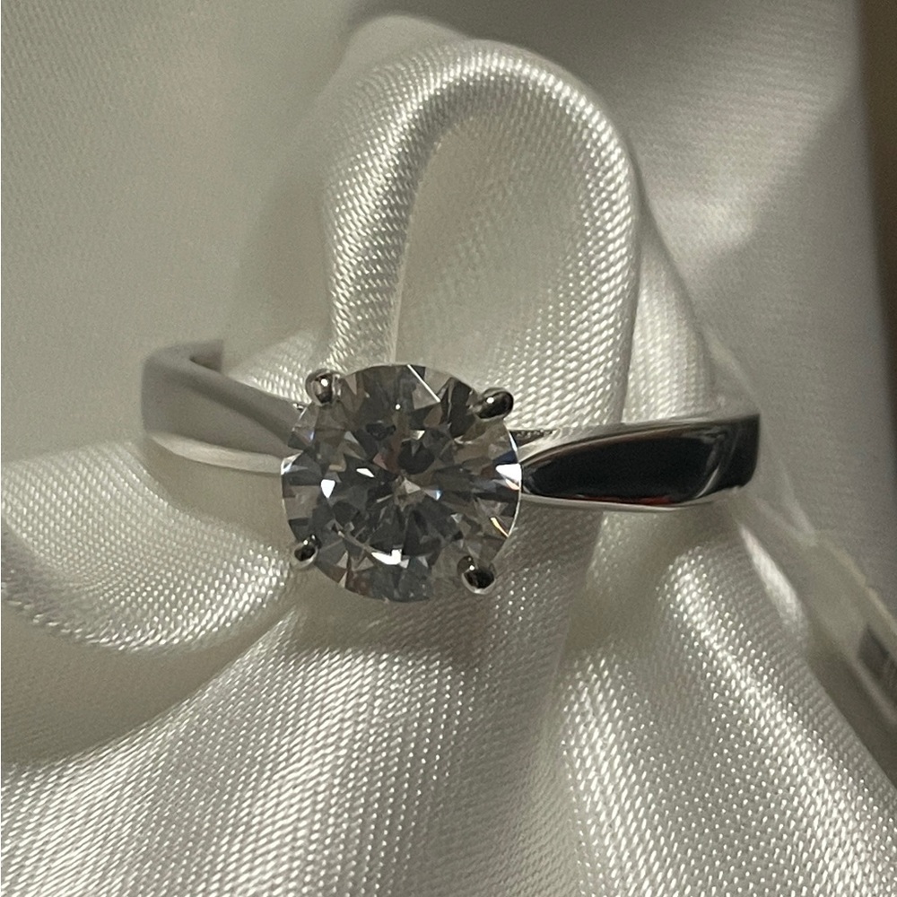 Rhodium Plated Silver Ring